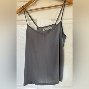 Abercrombie & Fitch Charcoal Slip Silky Tank